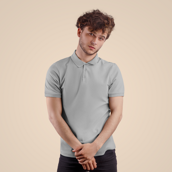 Grey - Polo T-shirt