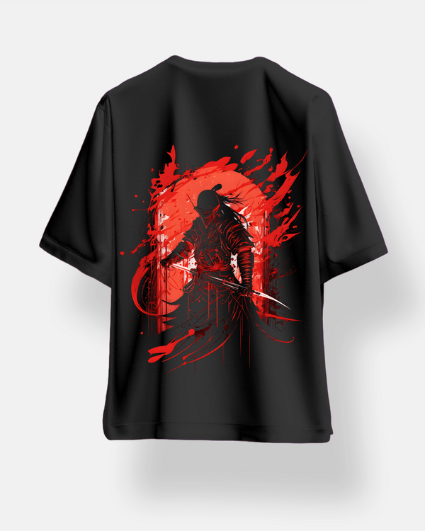 Samurai With Sward Oversized Tshirt