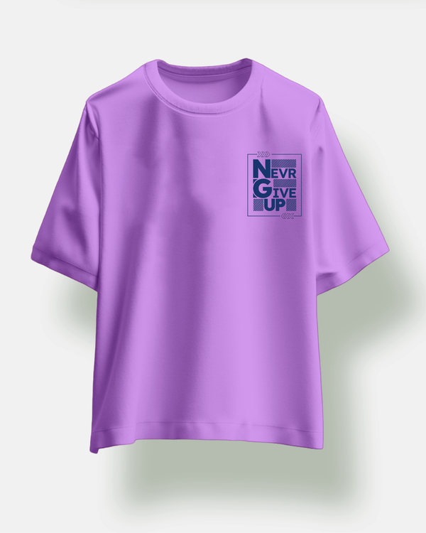 Never Give Up Oversized Tshirt