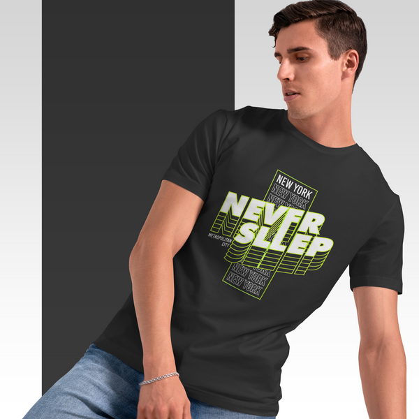 Never Sleep Black T-shirt