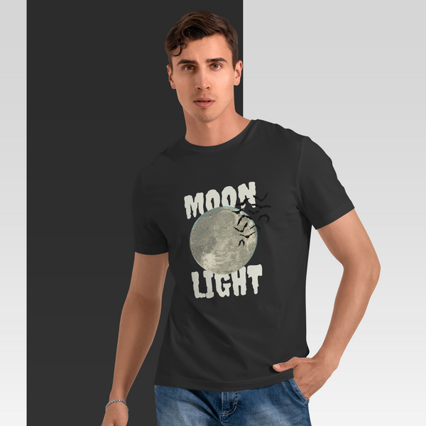 Moon light Black T-shirt