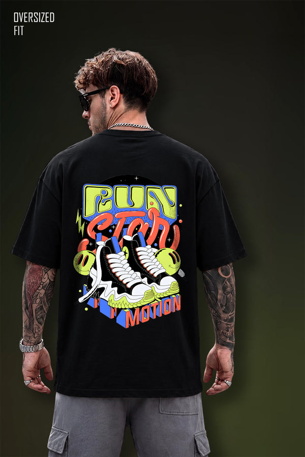 Run Start Printed Oversize T-shirt
